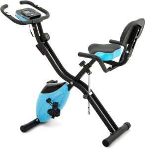LANOS Workout Bike For Home - 2 In 1 Recumbent Exercise Bike and Upright Indoor Cycling Bike Positions
